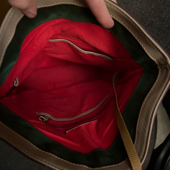 Dooney and Bourke Taupe toggle front florentine leather bag - Picture 7 of 9